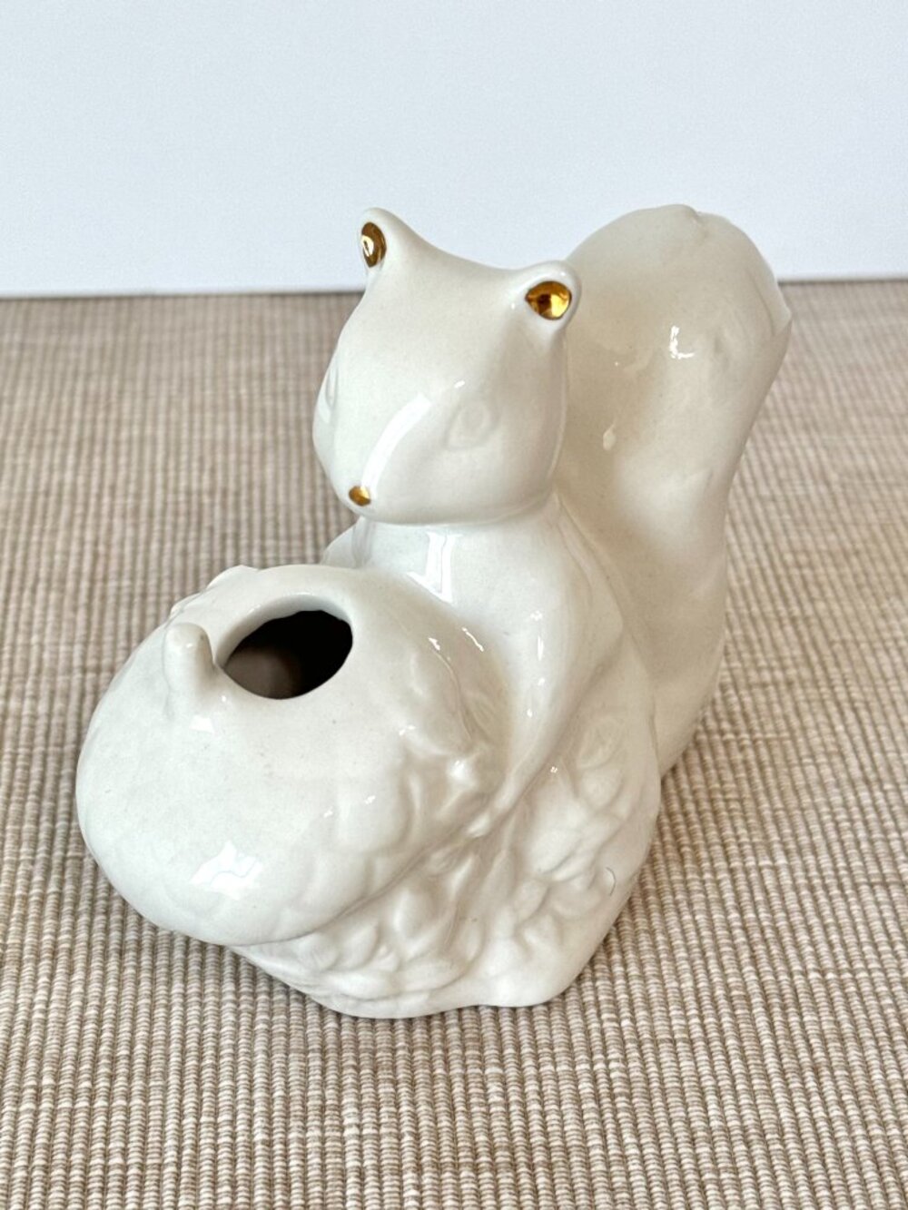 NEW Anthropologie Winter White Creature Bud Vase SQUIRREL Figurine